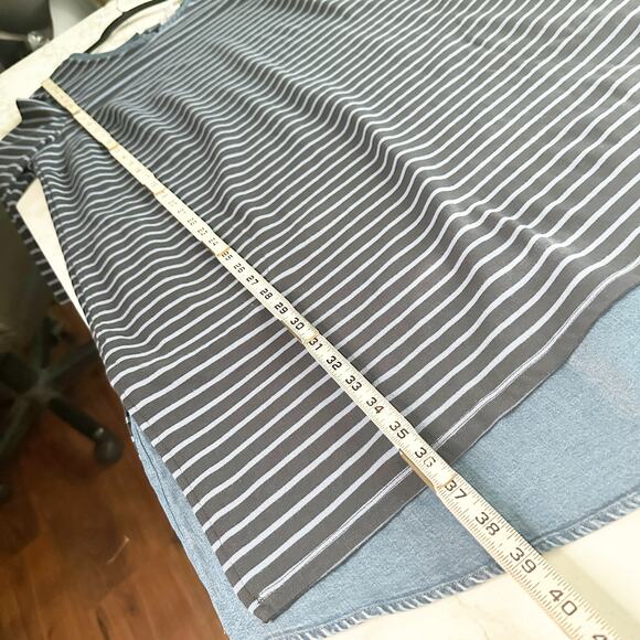 J. Jill Women's Navy Blue Striped Chambray Denim Dress women’s Plus Size 1X - Picture 12 of 13